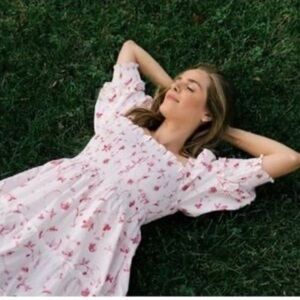 Pink and White Hill House Dress Sz S